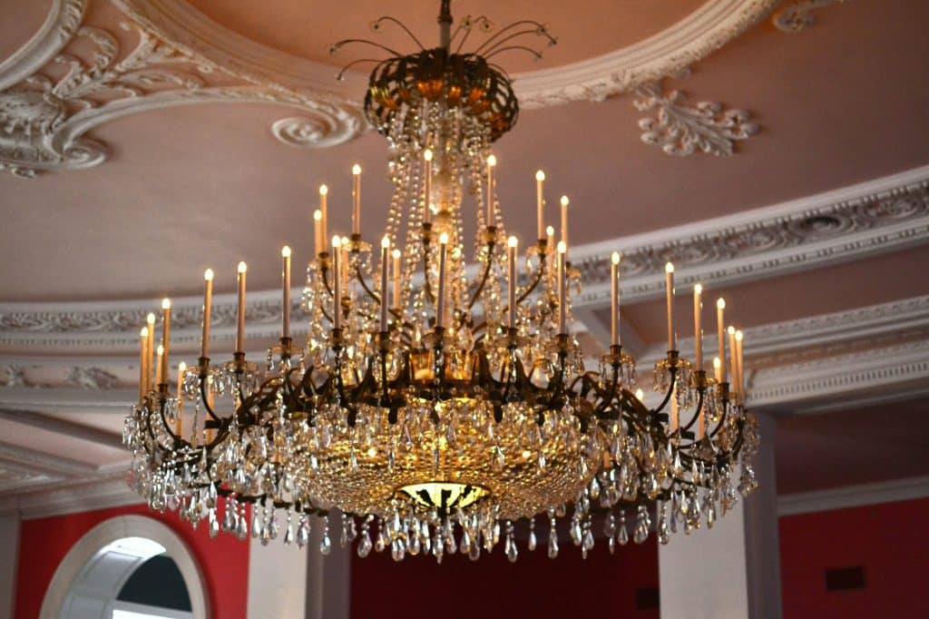 Professional cleaning service for decorative crystal chandelier in Loveland, Colorado