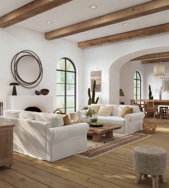 Residential window cleaning and high dusting for vaulted ceiling interiors